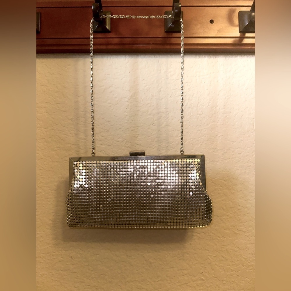 Style & Company Silver Clutch Handbag Macy's 8.5" x 4"
